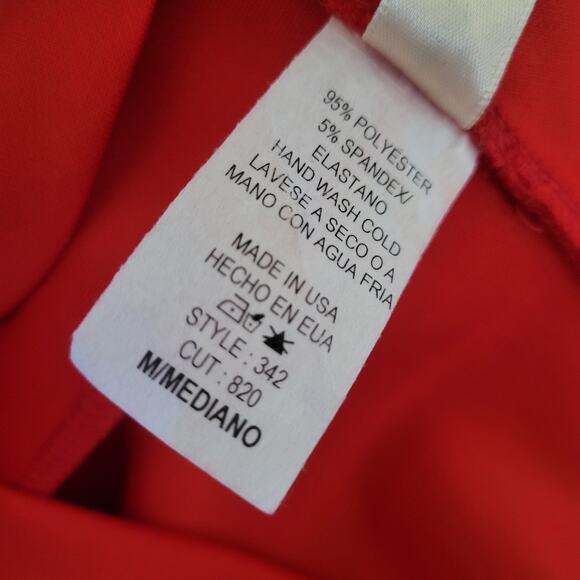 Lara Fashion Red Fit & Flare Midi Skirt Size M – Made in USA, High Waist Stretch - Picture 4 of 7